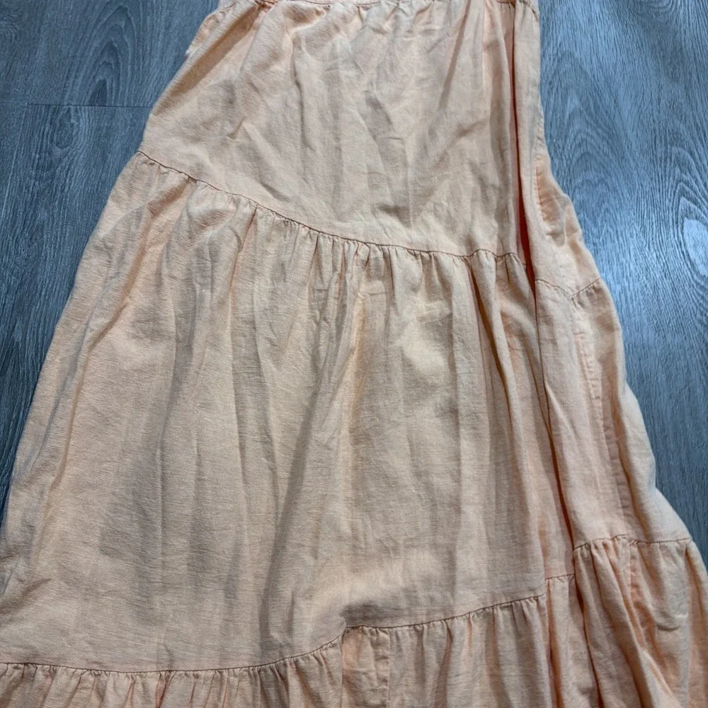 ABERCROMBIE &‎ FITCH Assymestrical Maxi Dress Small Orange Casual Bohemian